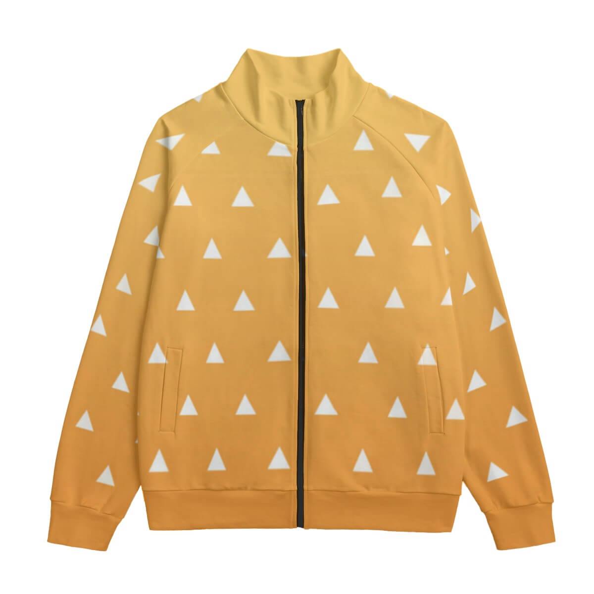 Thunder Breath Urokomon Pattern Collar Up Jacket