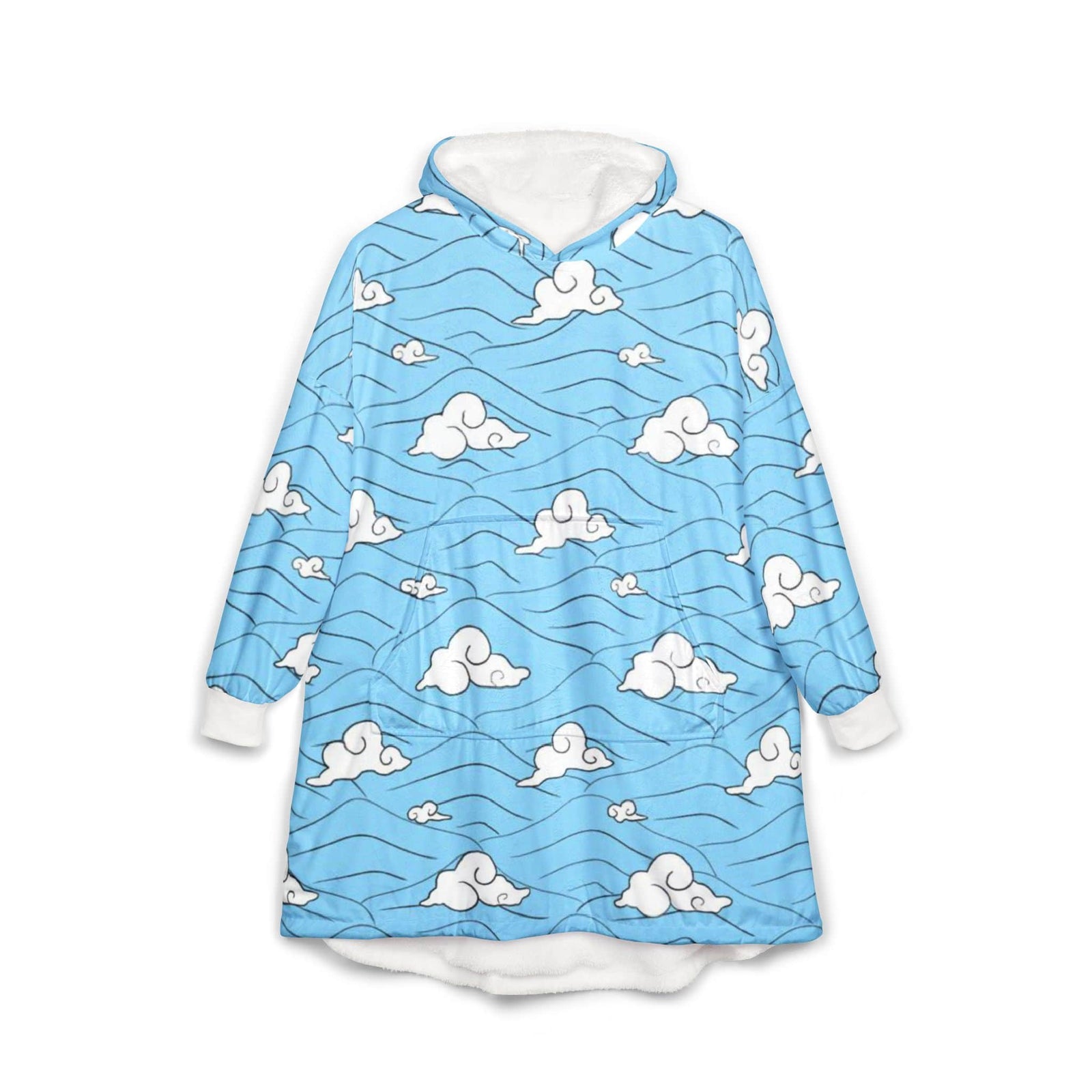 Final Selection Pattern Oversized Fleece Blanket Hoodie