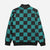 Check Pattern Fleece Collar Up Jacket