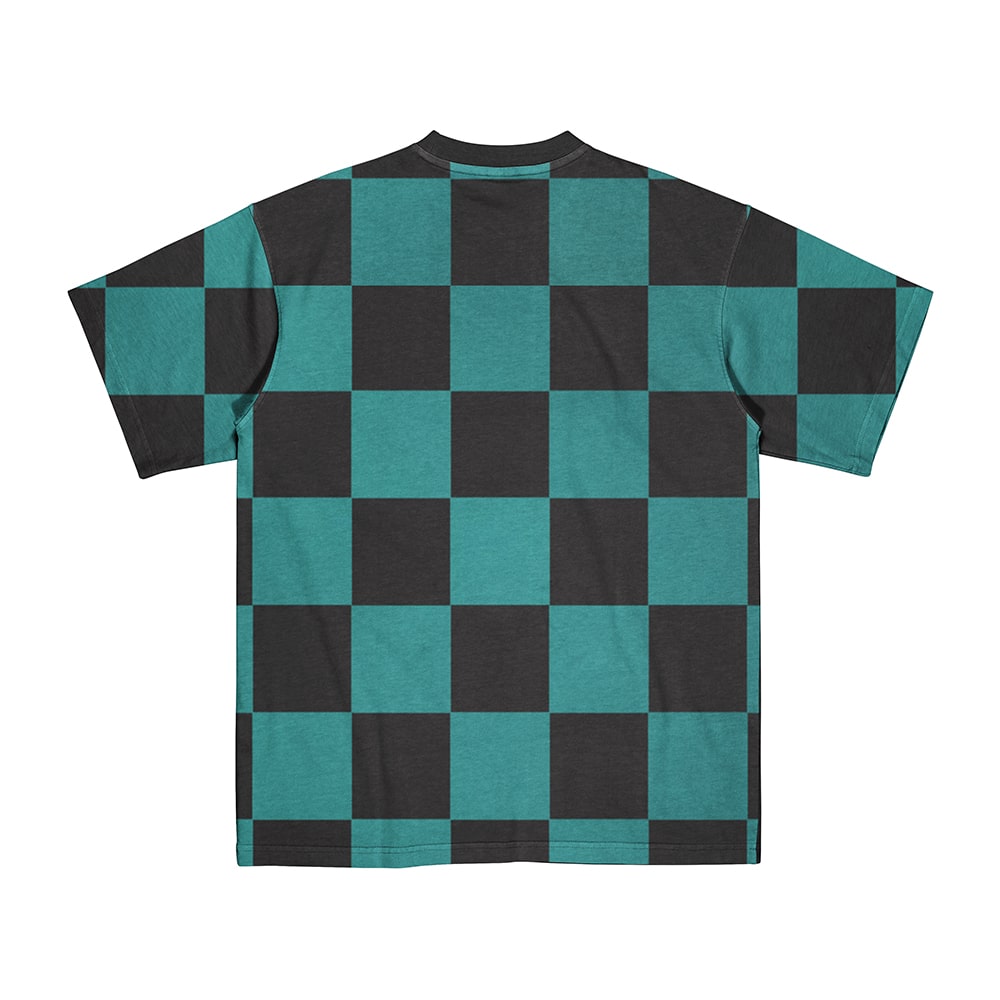 kimetsu na Classic Green Check Pattern T-Shirt