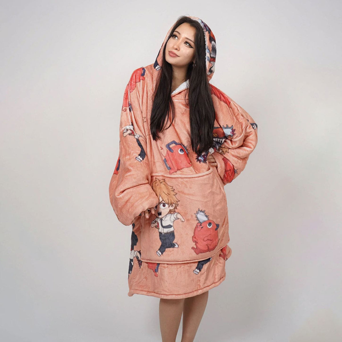 Chainsaw Devil Kawaii Oversized Blanket Hoodie