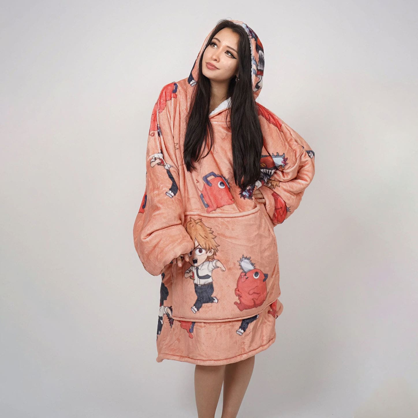 Chainsaw Devil Kawaii Oversized Blanket Hoodie