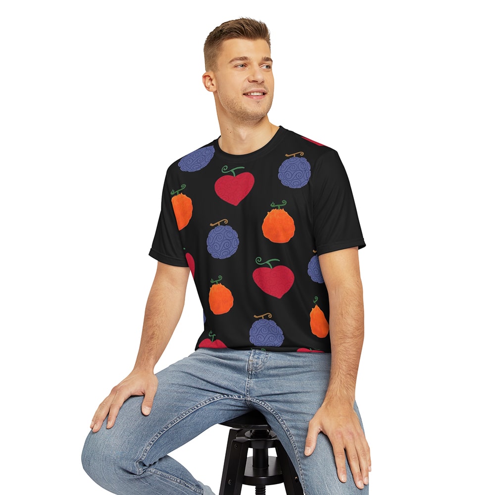 Devil Fruits Brushed Pattern T-Shirt