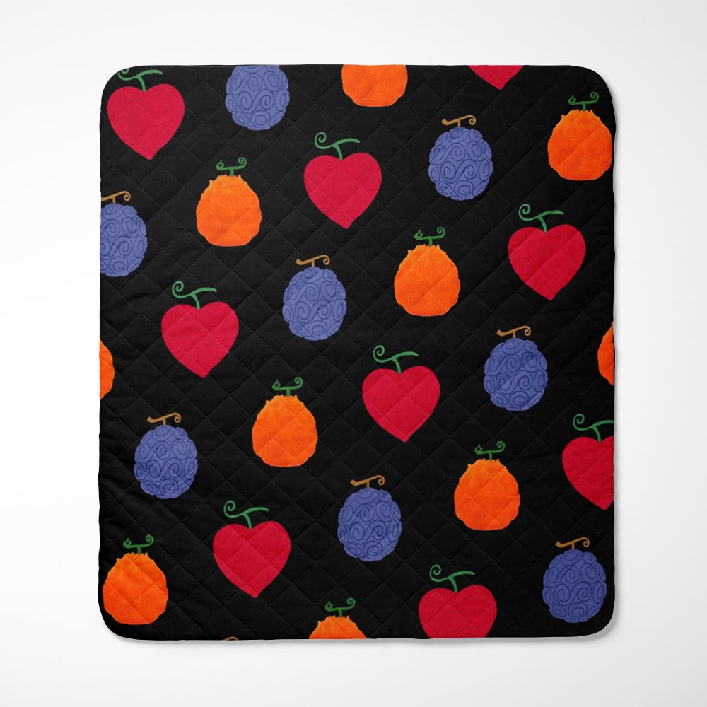 Devil Fruits All Over Brushed Quilted Blanket Set