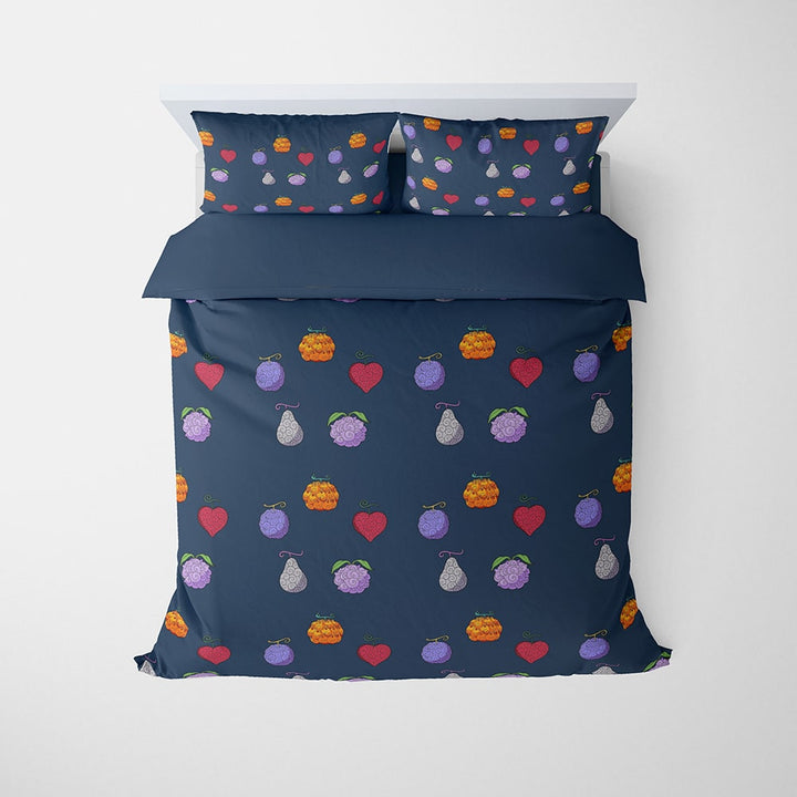 One Piece Devil Fruits Brushed All Over Comforter Set Bedding
