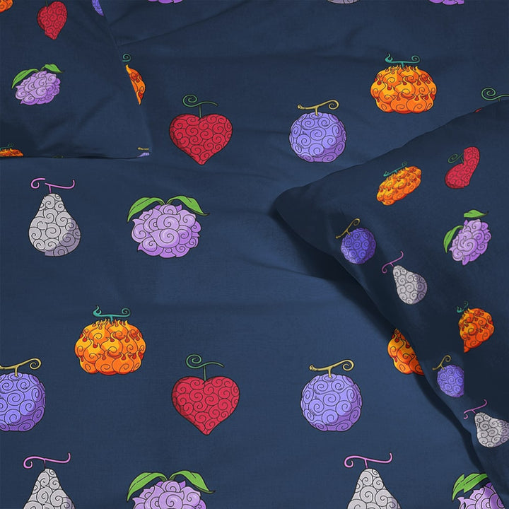 Devil Fruits Brushed All Over OP Comforter Set Bedding
