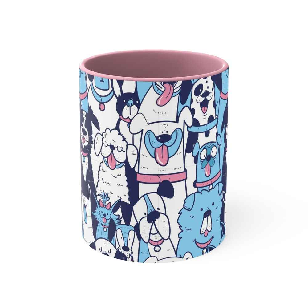 Dog Doodles Accent Coffee Mug