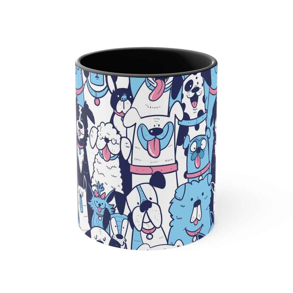 Dog Doodles Accent Coffee Mug