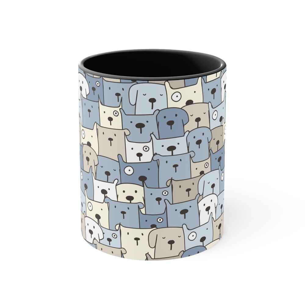 Dogs seamless Pattern  Accent Coffee Mug