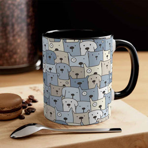 Dogs seamless Pattern  Accent Coffee Mug