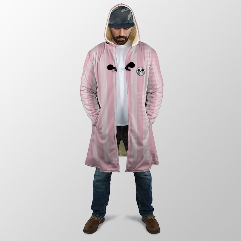 Doffy Stripes Hooded Dream Cloak Coat