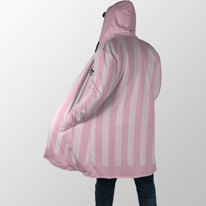 Doffy Stripes Hooded Dream Cloak Coat