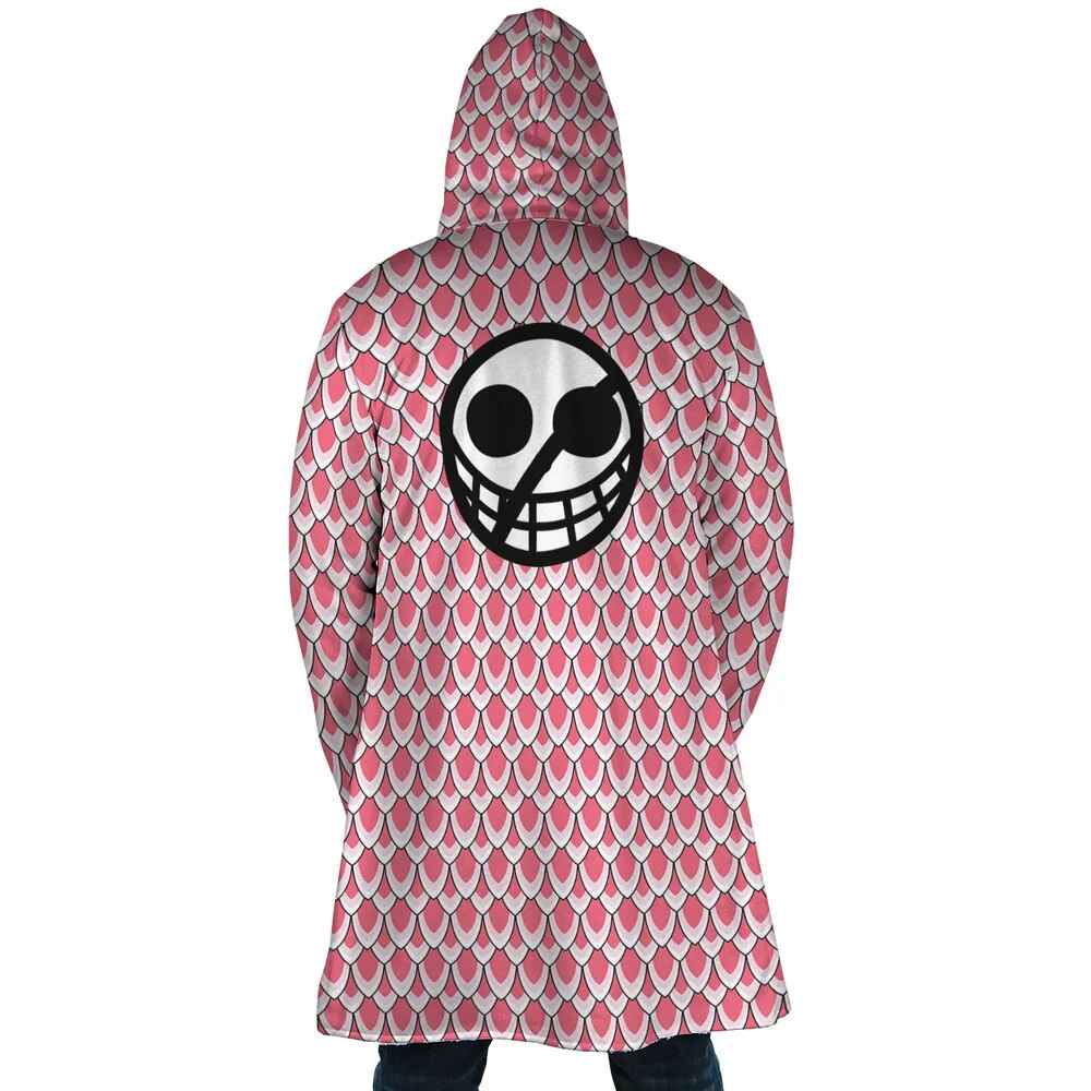 Doffy Scale Brushed Hooded Cloak Coat