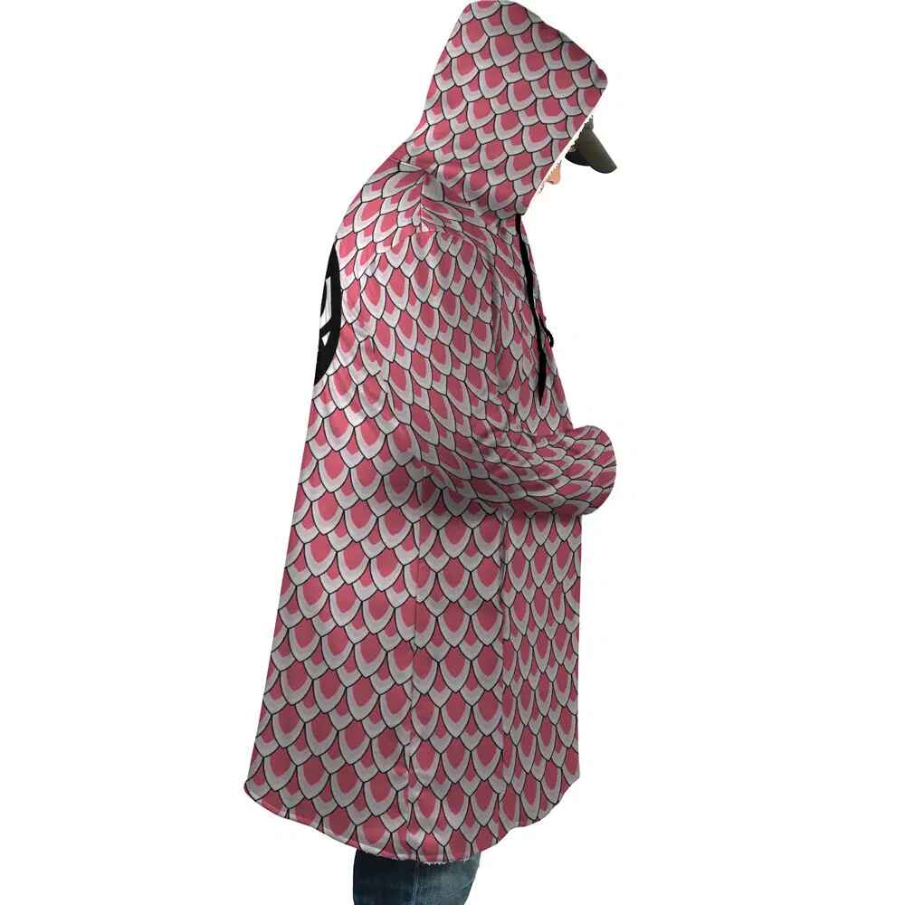 Doffy Scale Brushed Hooded Dream Cloak Coat