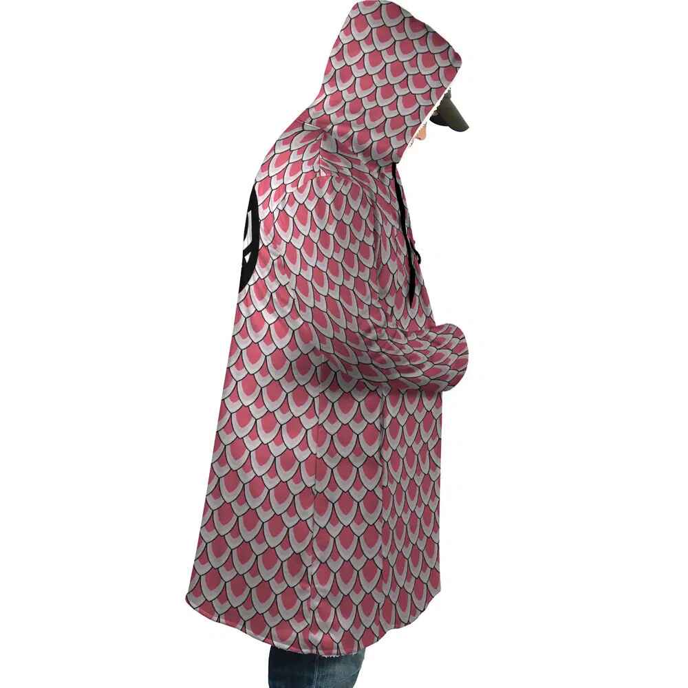 Doffy Scale Brushed Hooded Cloak Coat