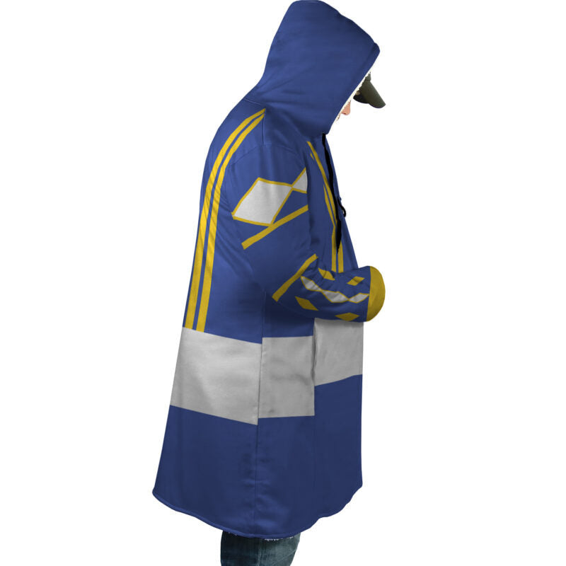 Blue Ranger Hooded Cloak Coat