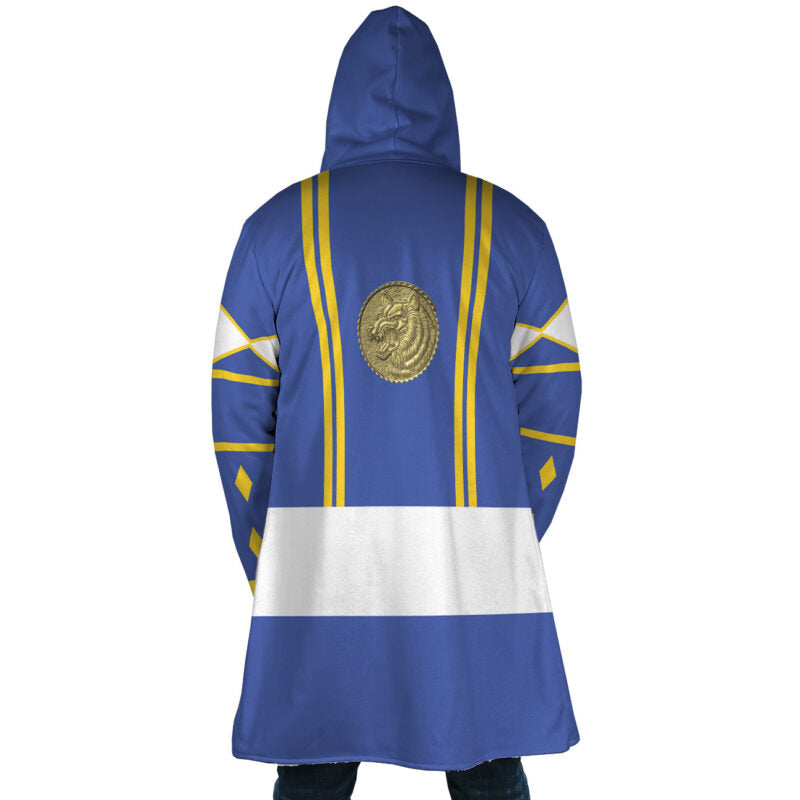 Blue Ranger Hooded Cloak Coat