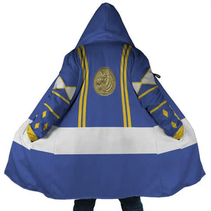 Blue Ranger Hooded Cloak Coat