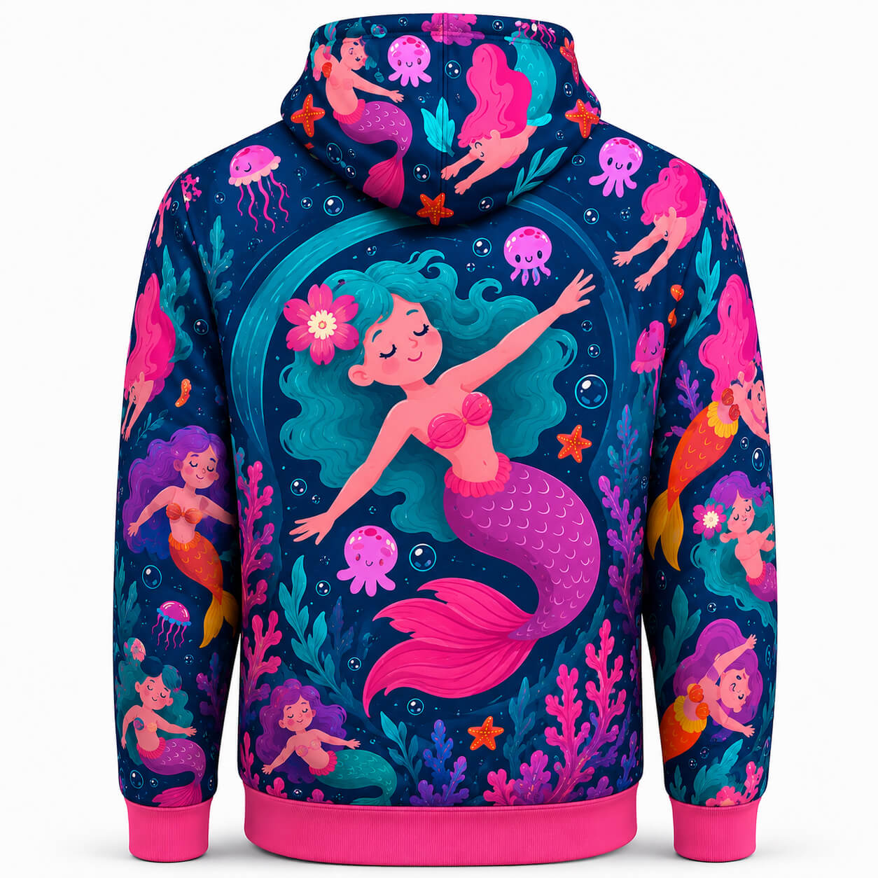 Dreamy Mermaid Ocean Graphic Hoodie