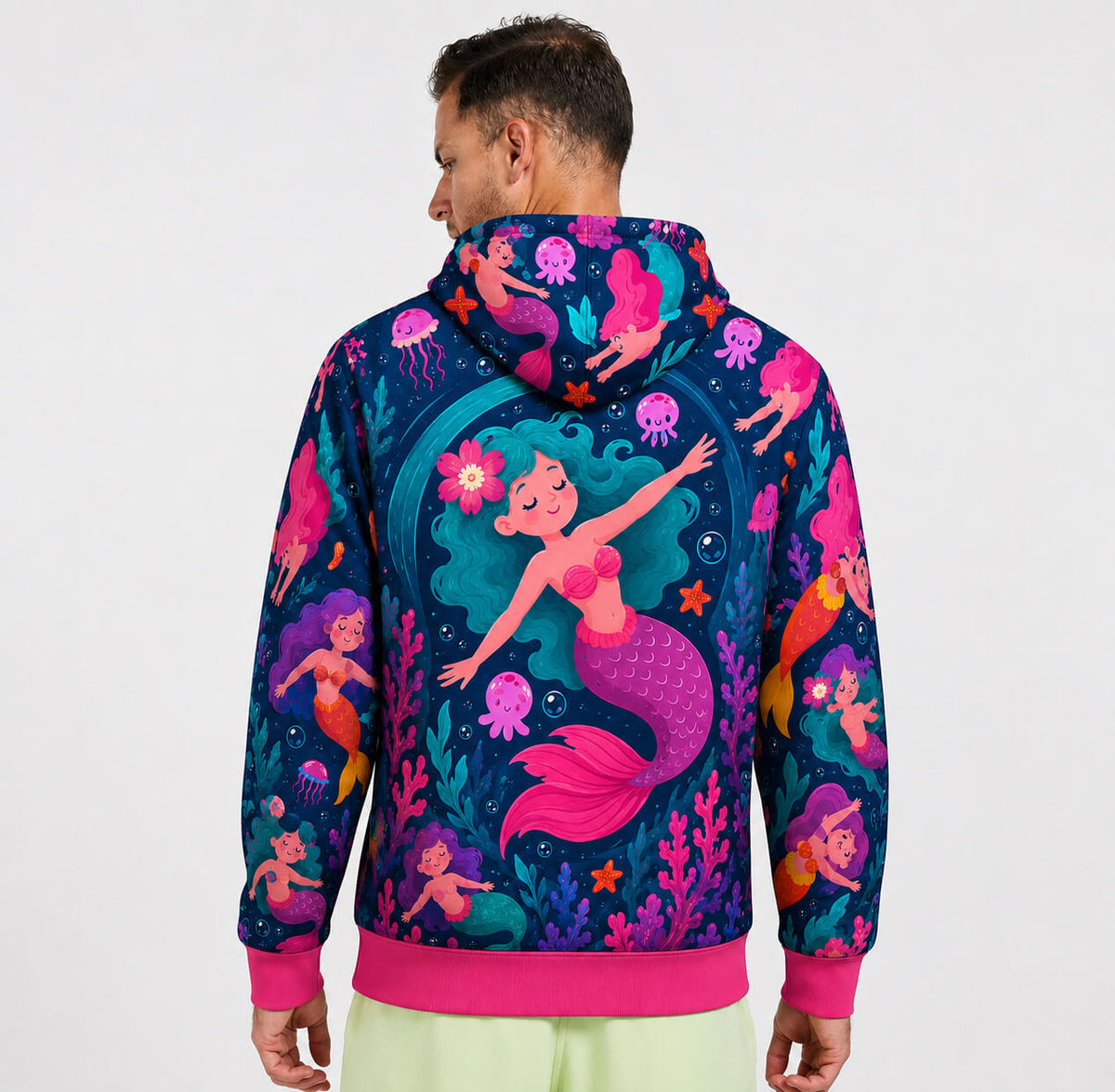 Dreamy Mermaid Ocean Graphic Hoodie