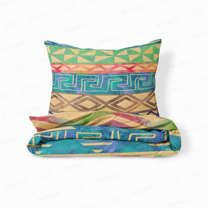 Ikat Tribal Ethnic Motif Pattern Comforter Set Bedding