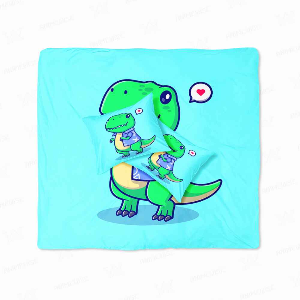 Cute Cheerful Dinosaur Duvet Cover Bedding