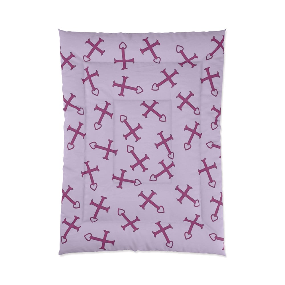 Erza Cross Heart Fusion Pattern Comforter Set Bedding