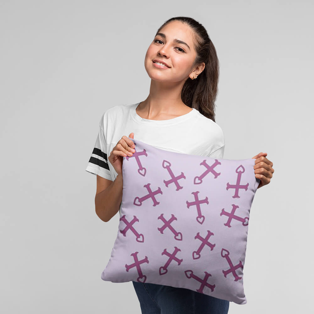 Erza Cross Pattern  Throw Pillow