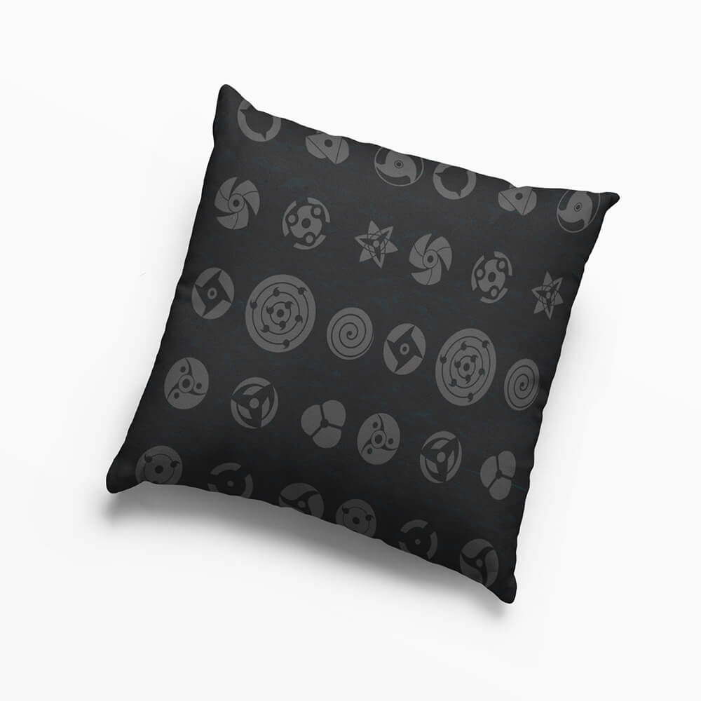 Anime Shinobi Eyes All Over Brushed Throw Pillow