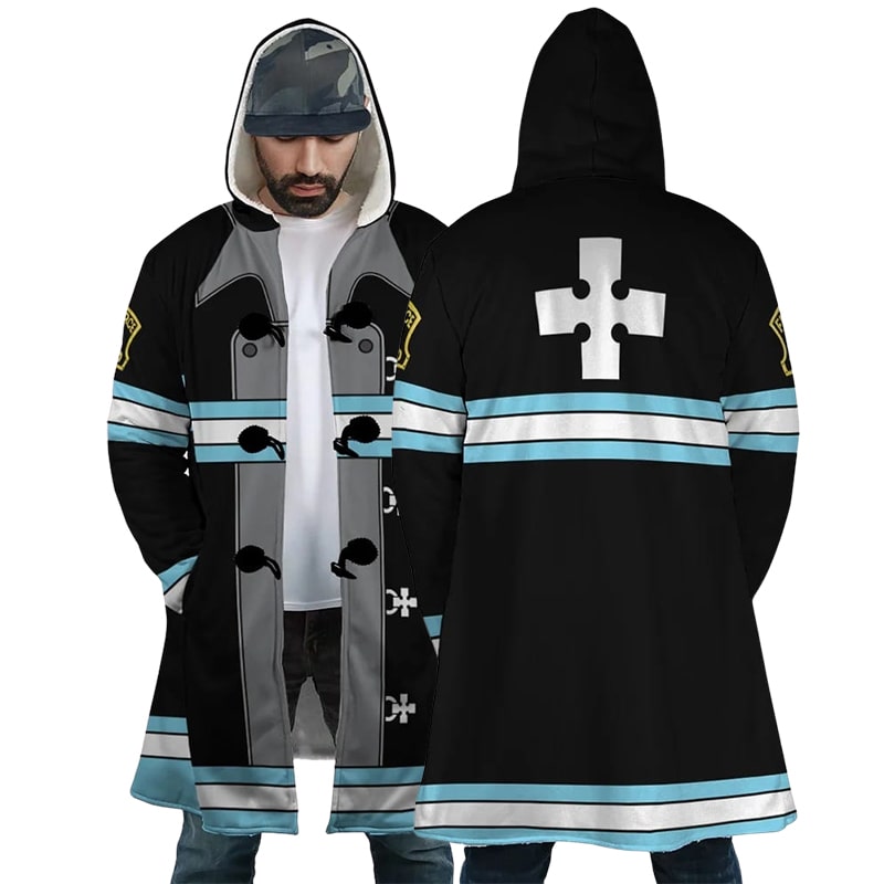 Tokyo Company 8 Fire Fighter Hooded Cloak Coat