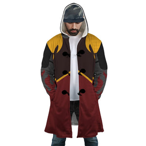 Fire Nation Cosplay Inspired Avatar Fleece Hooded Cloak Coat