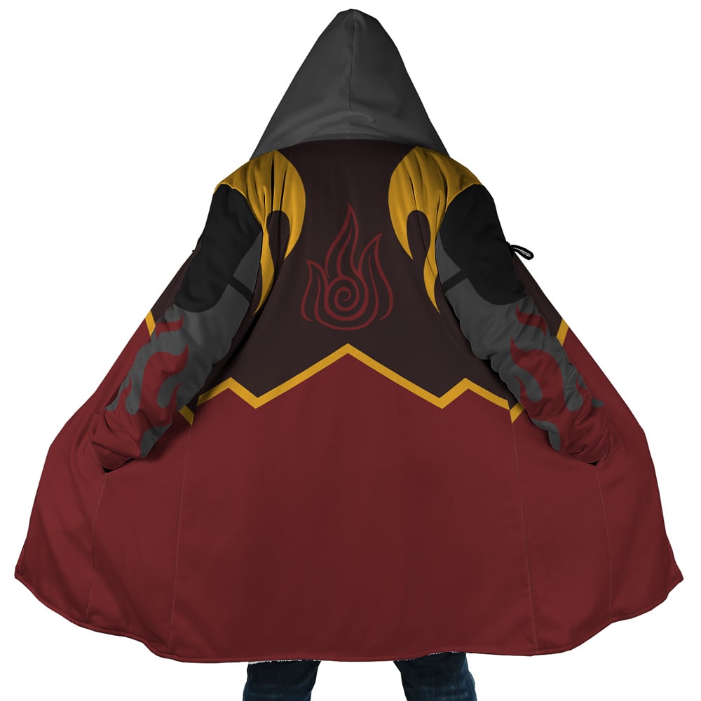 Fire Nation Cosplay Inspired Avatar Fleece Hooded Cloak Coat