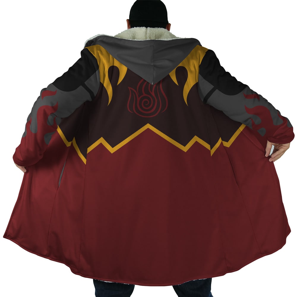 Fire Nation Fleece Hooded Cloak Coat