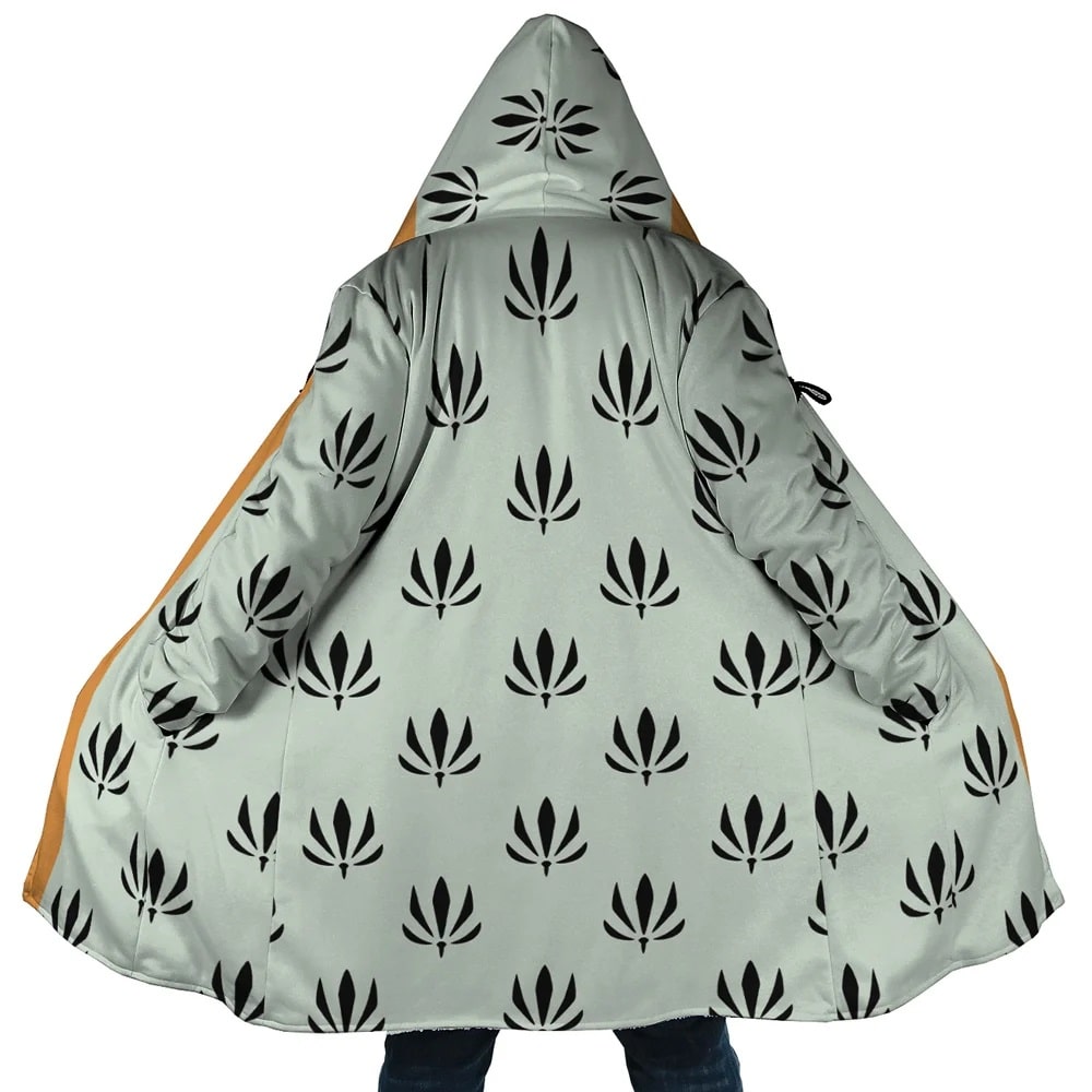 First Son of The Sea Jinbe Pattern Hooded Cloak Coat
