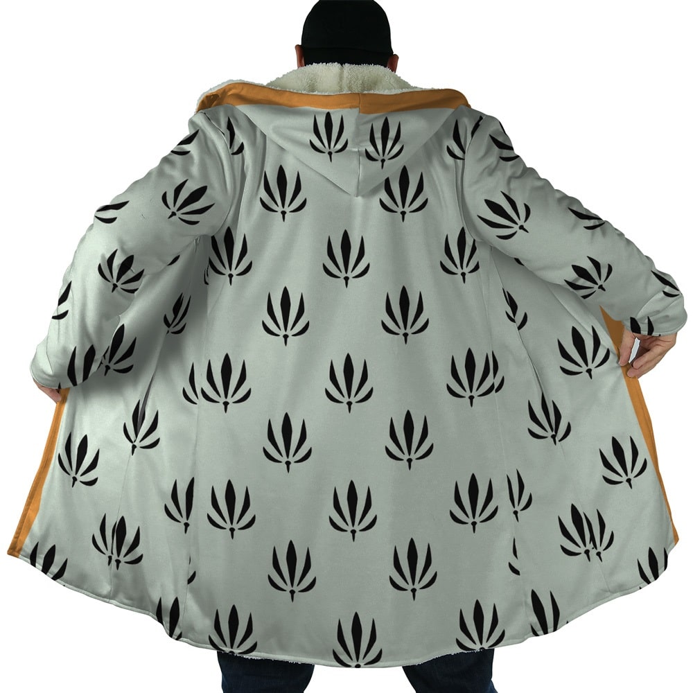 First Son of The Sea Jinbe Pattern Hooded Cloak Coat