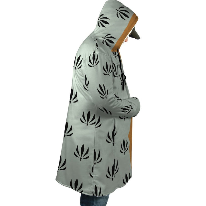 First Son of The Sea Jinbe Pattern Hooded Cloak Coat
