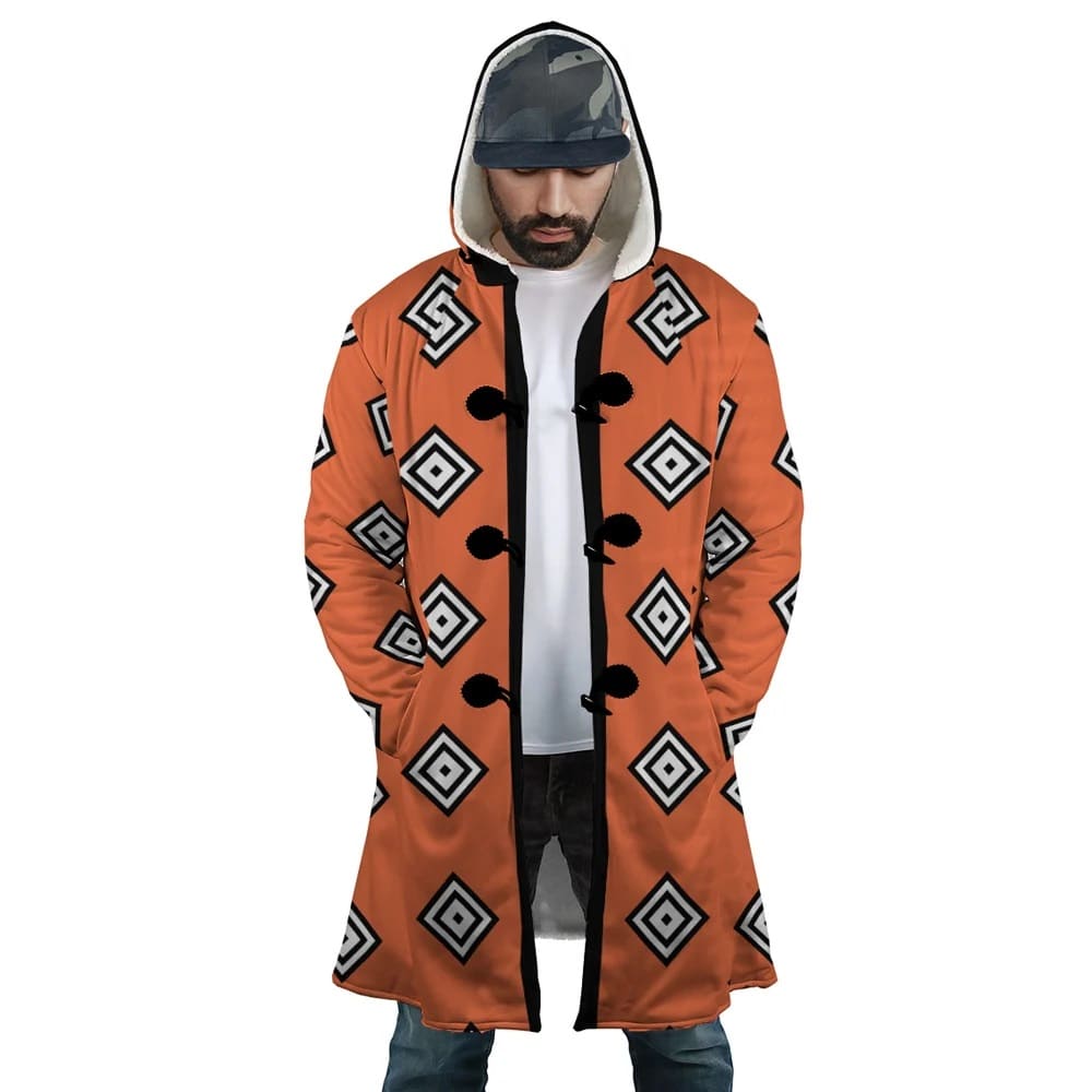 Jinbe OP Pattern Hooded Cloak Coat