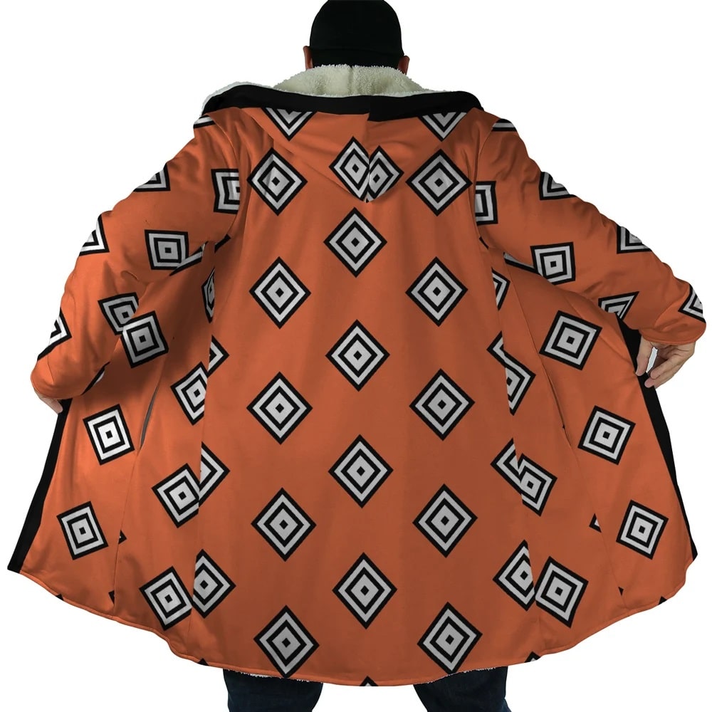 Knight of The Sea Jinbe Pattern Hooded Cloak Coat