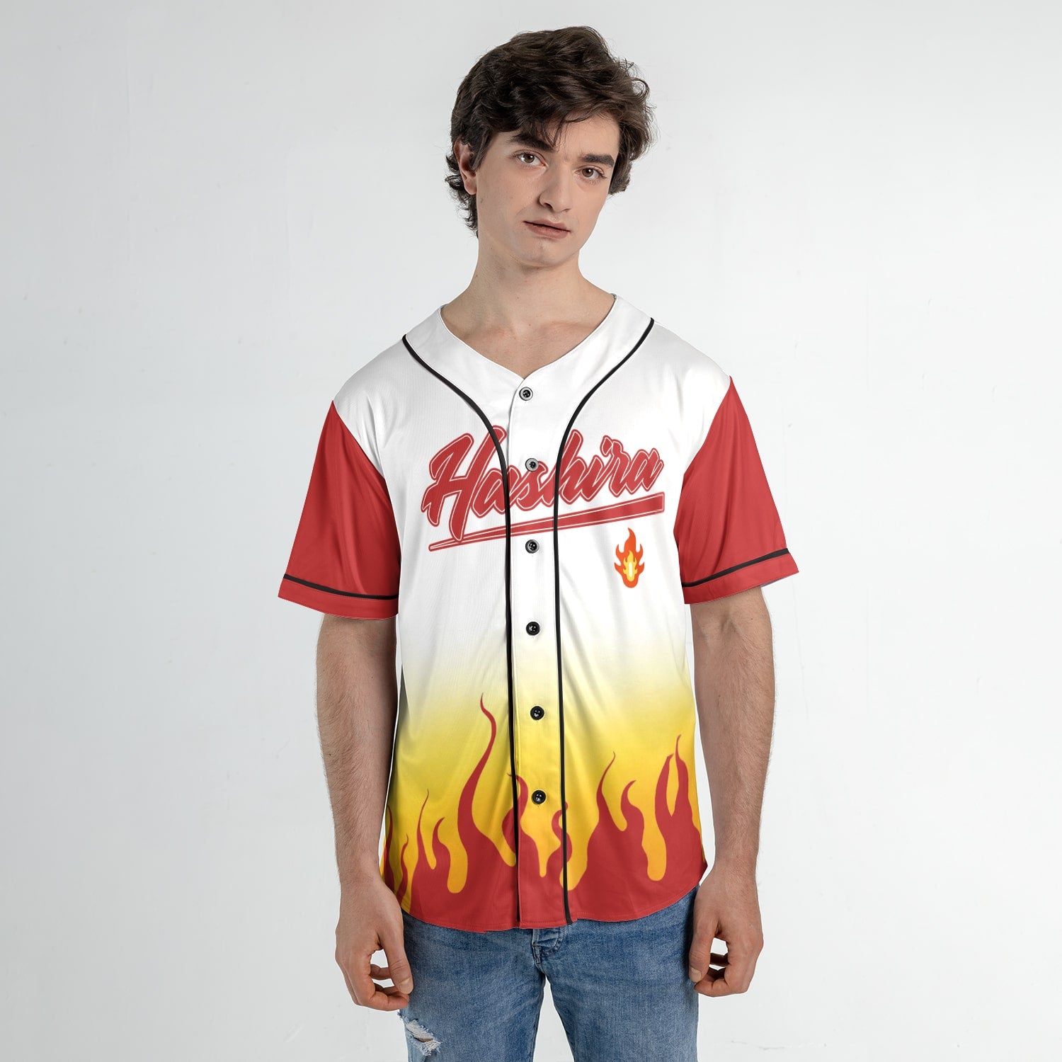 Flame Pillar Baseball Jersey