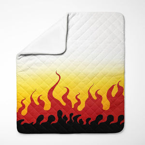 Flame Pillar Demon Corp Pattern Bedspread Quilt Set