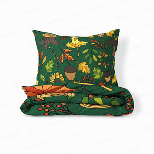 Floral Fallen Leaves Autumn Duvet Cover Bedding