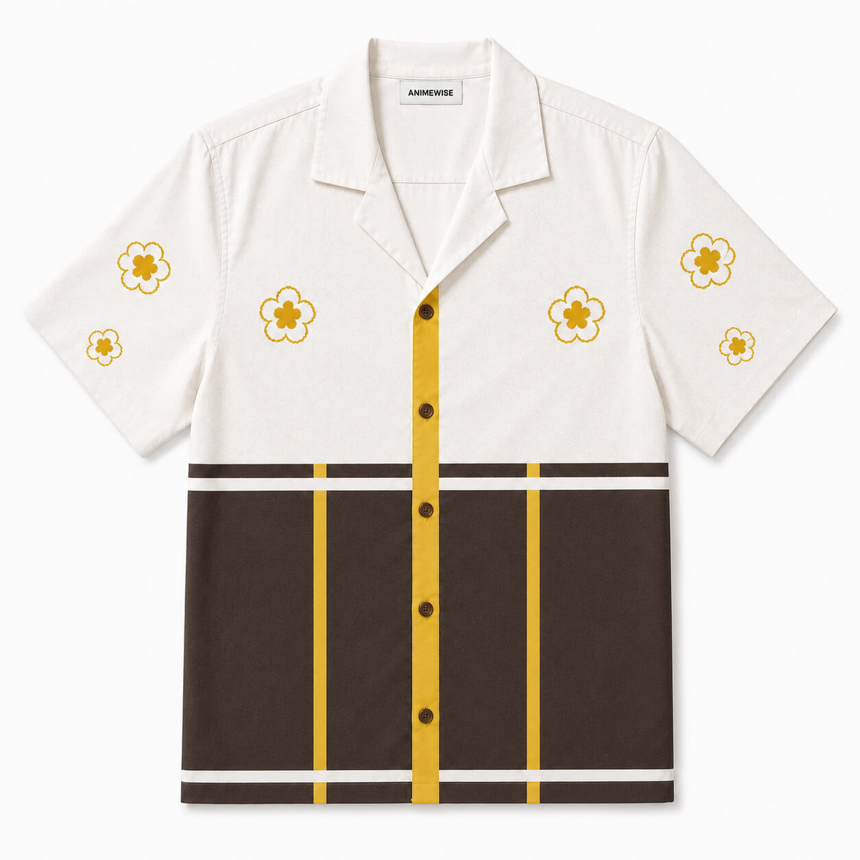 Floral Panel Graphic Button Up Shirt