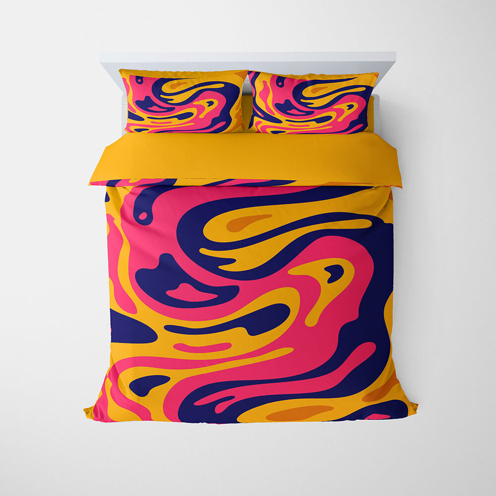 Fluid Abstract Pattern Comforter Bedding