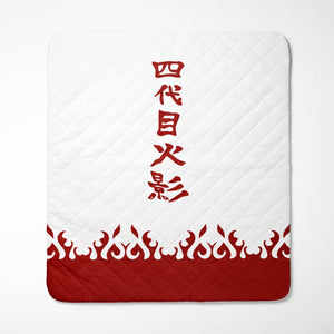 Yellow Flash Chief Shinobi Pattern Bedspread Quilt Set