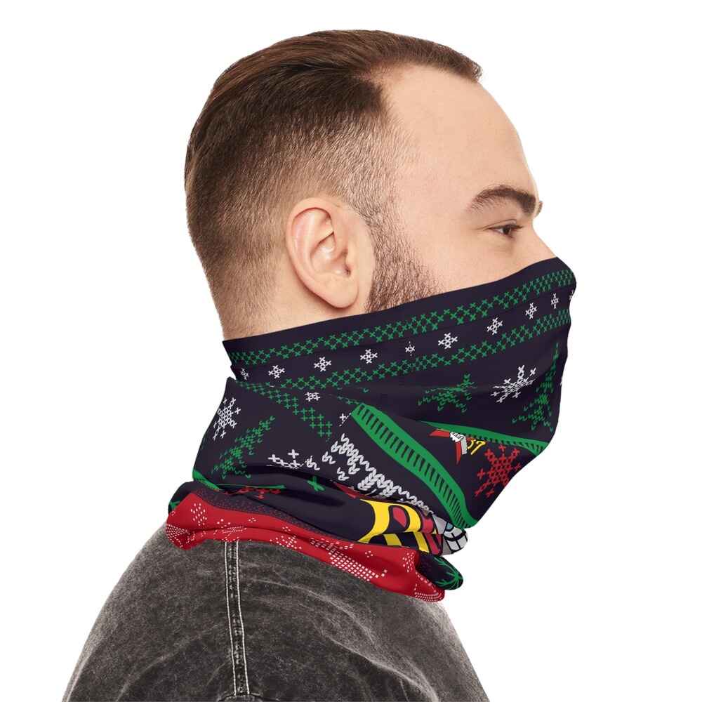 Franky Cyborg Christmas Neck Gaiter Bandana Scarf