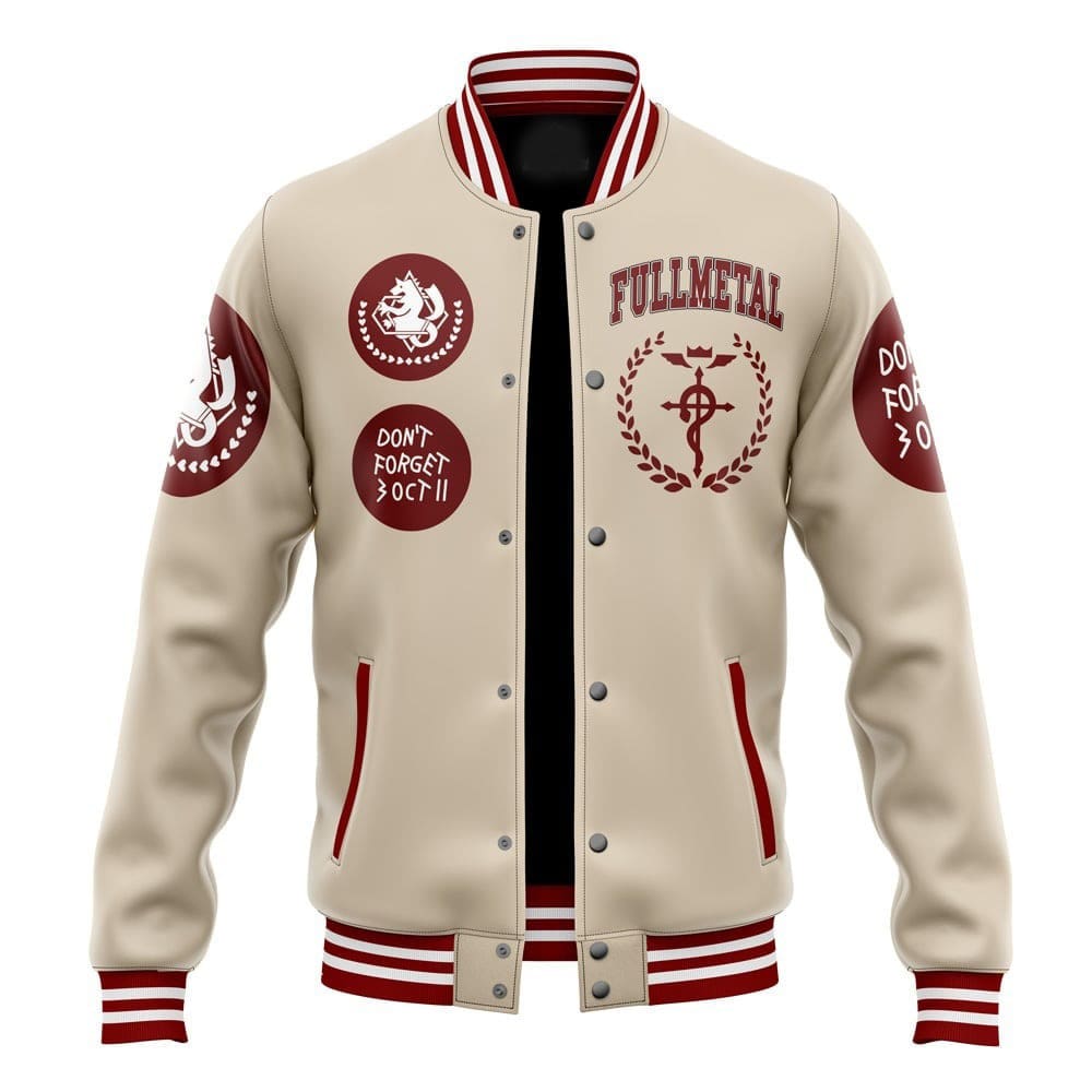 Fullmetal Dont Forget Varsity Jacket