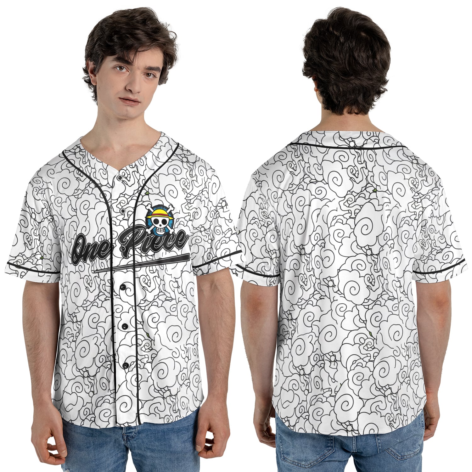 Gear 5 Luffy Clouds Baseball Jersey