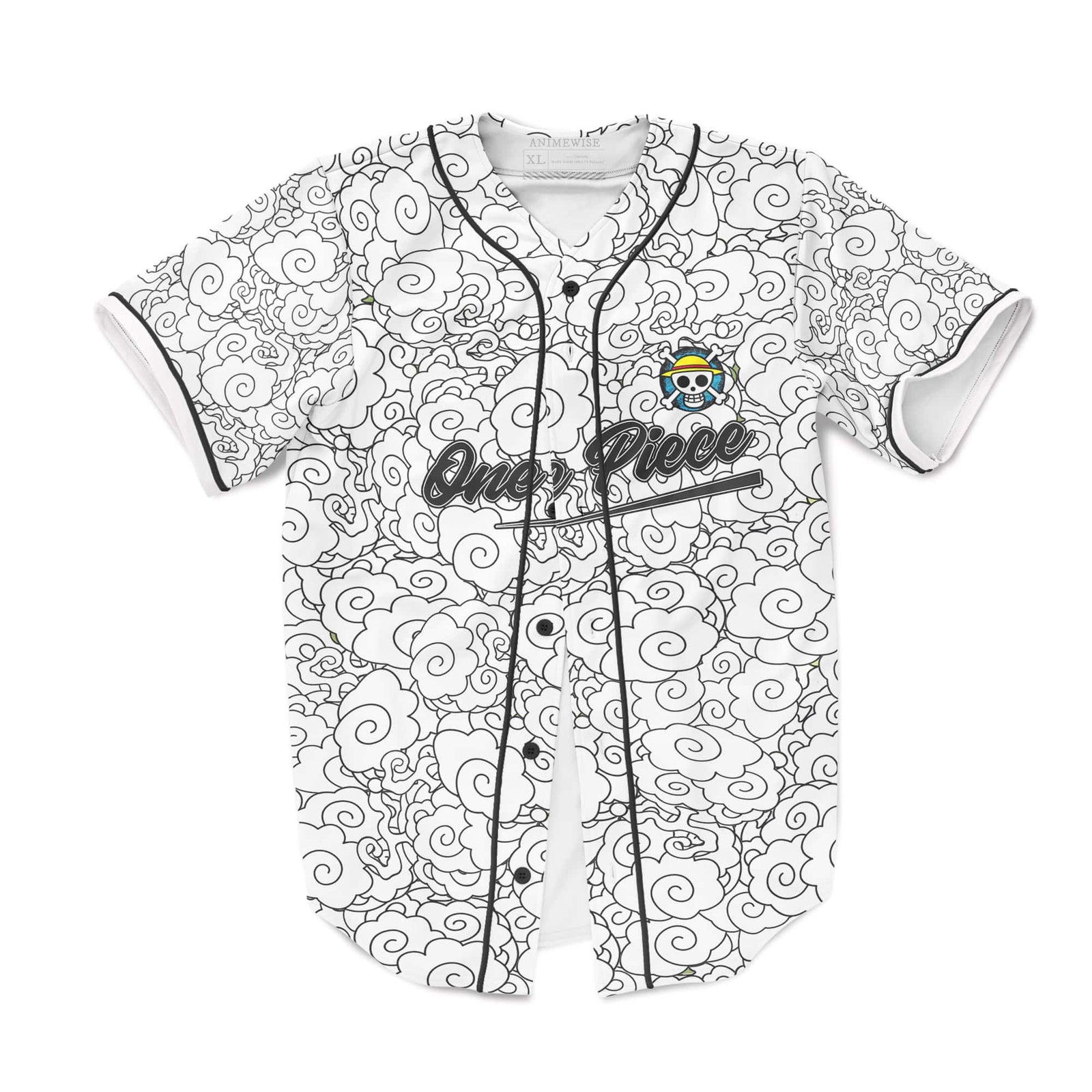 Gear 5 Luffy Clouds Baseball Jersey