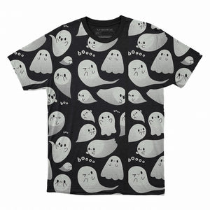 Ghost Busters All Over Cute Pattern Halloween T-Shirt