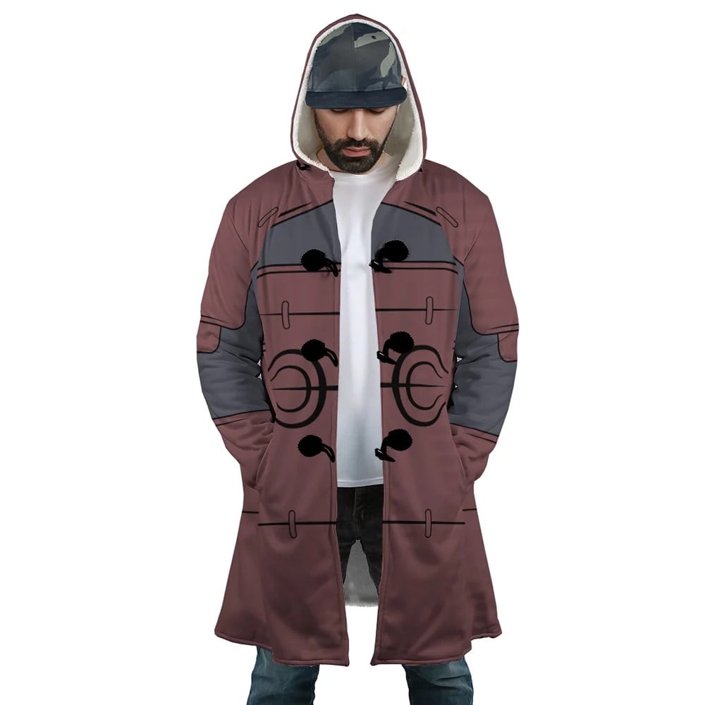 God of  Shinobi Cloak Pattern Hooded Cloak Coat